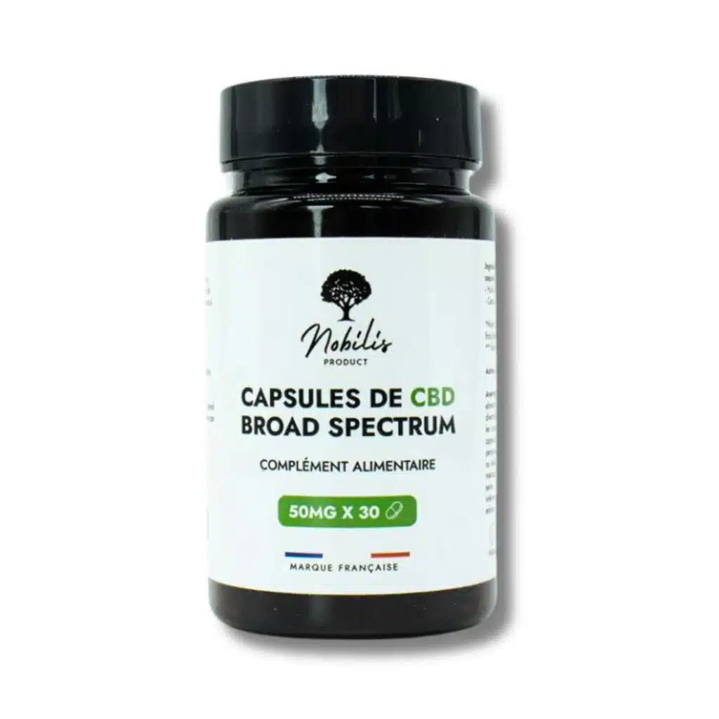 Gélules Huile CBD – Broad Spectrum – Nobilis – 50mg x 30