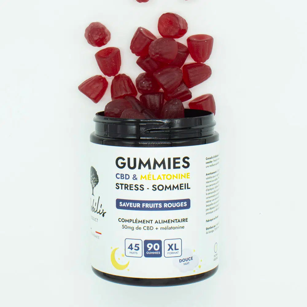 Gummies CBD + Mélatonine – Sommeil