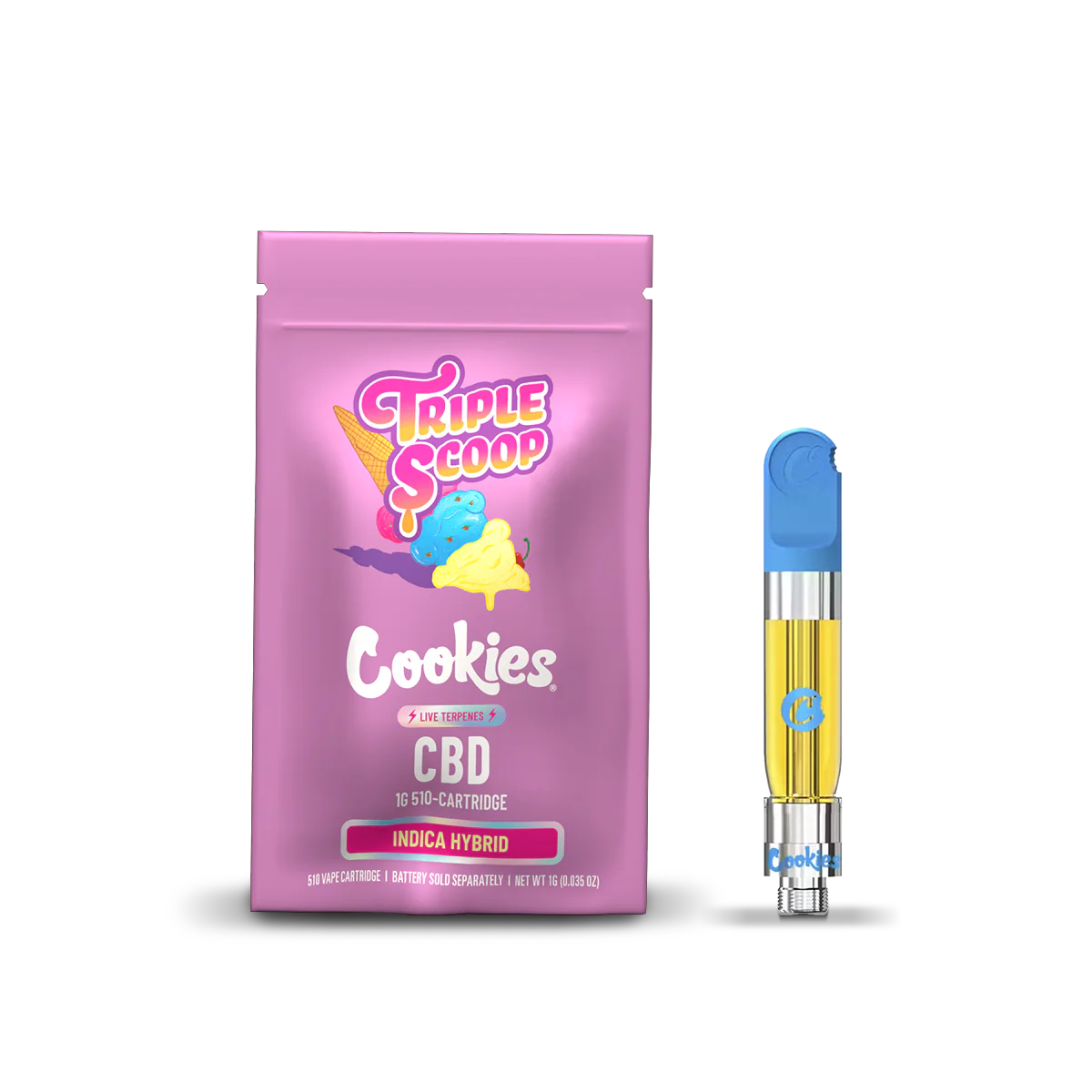 Cartouche CBD Triple Scoop COOKIES